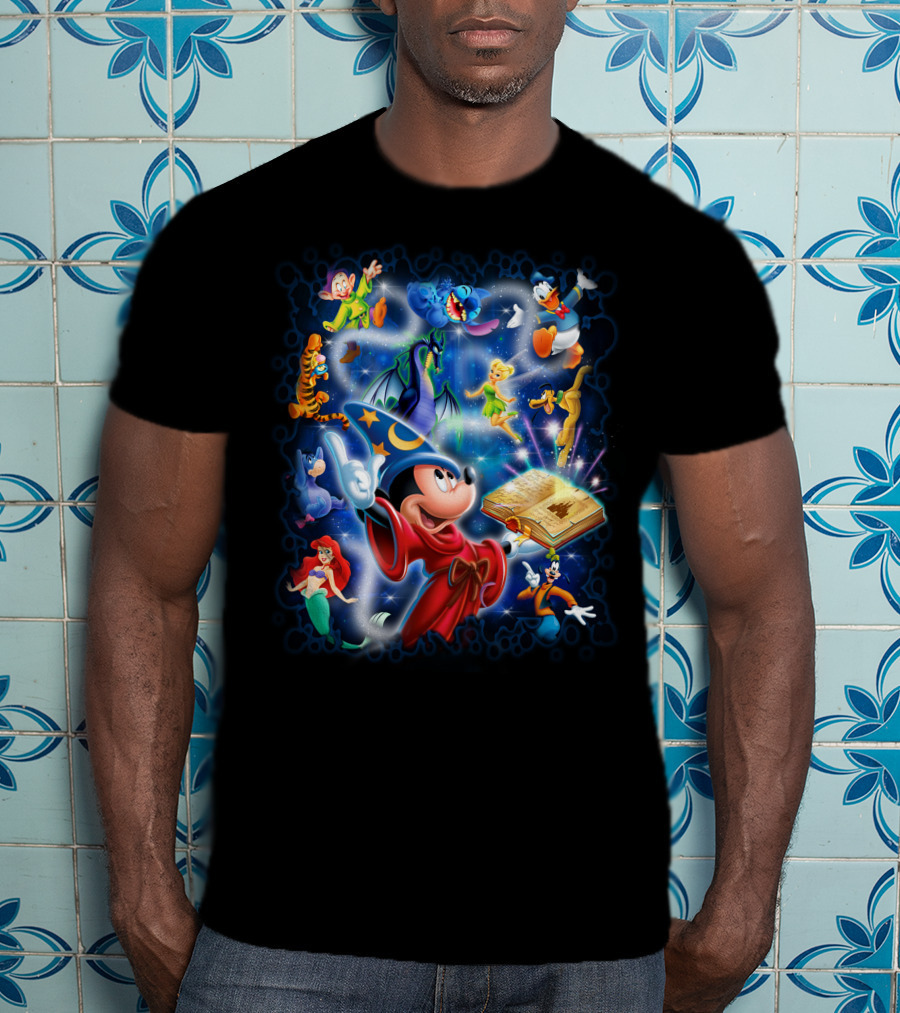 Fantasia Magic Adventure Mickey Sorcerer's Apprentice Disney Characters T-Shirt