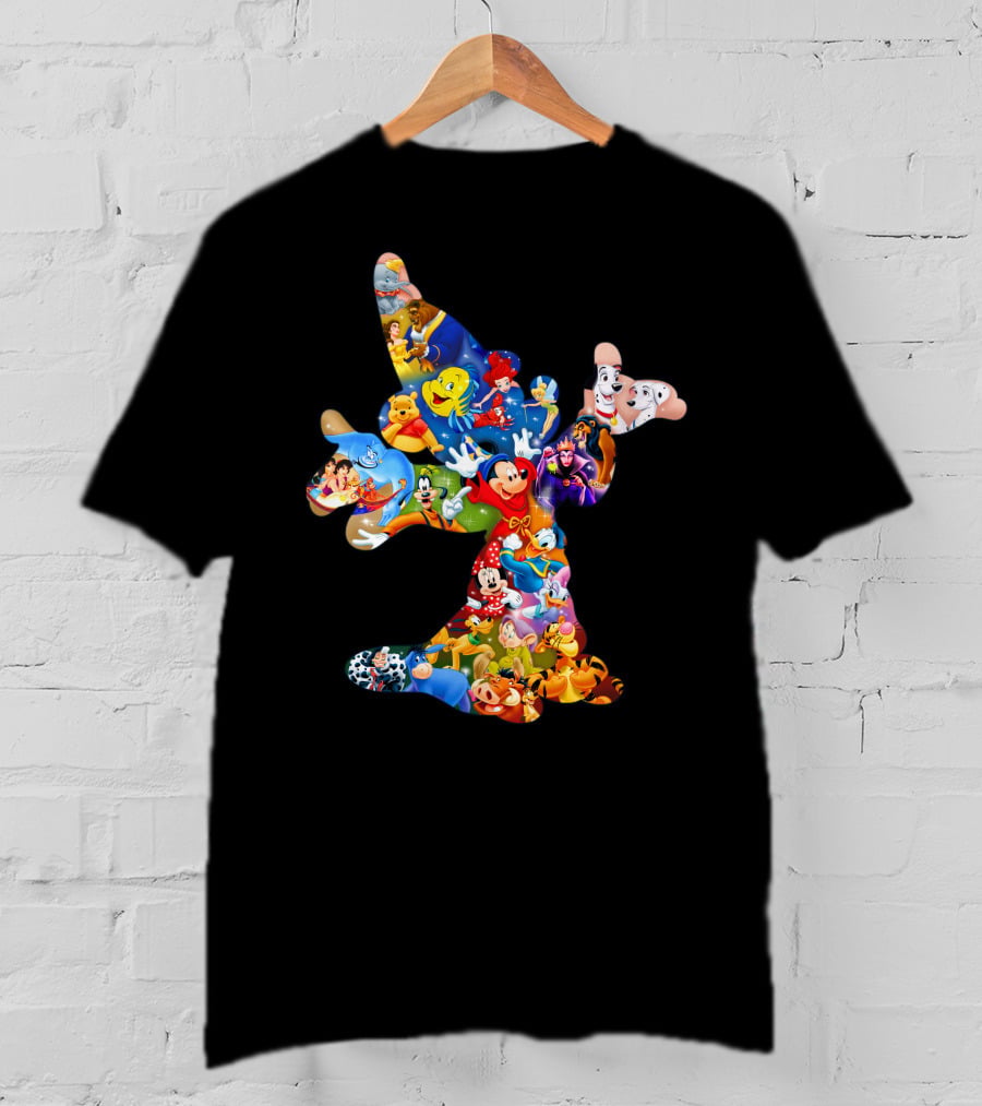 Mky Characters Disney Character Collage T-Shirt