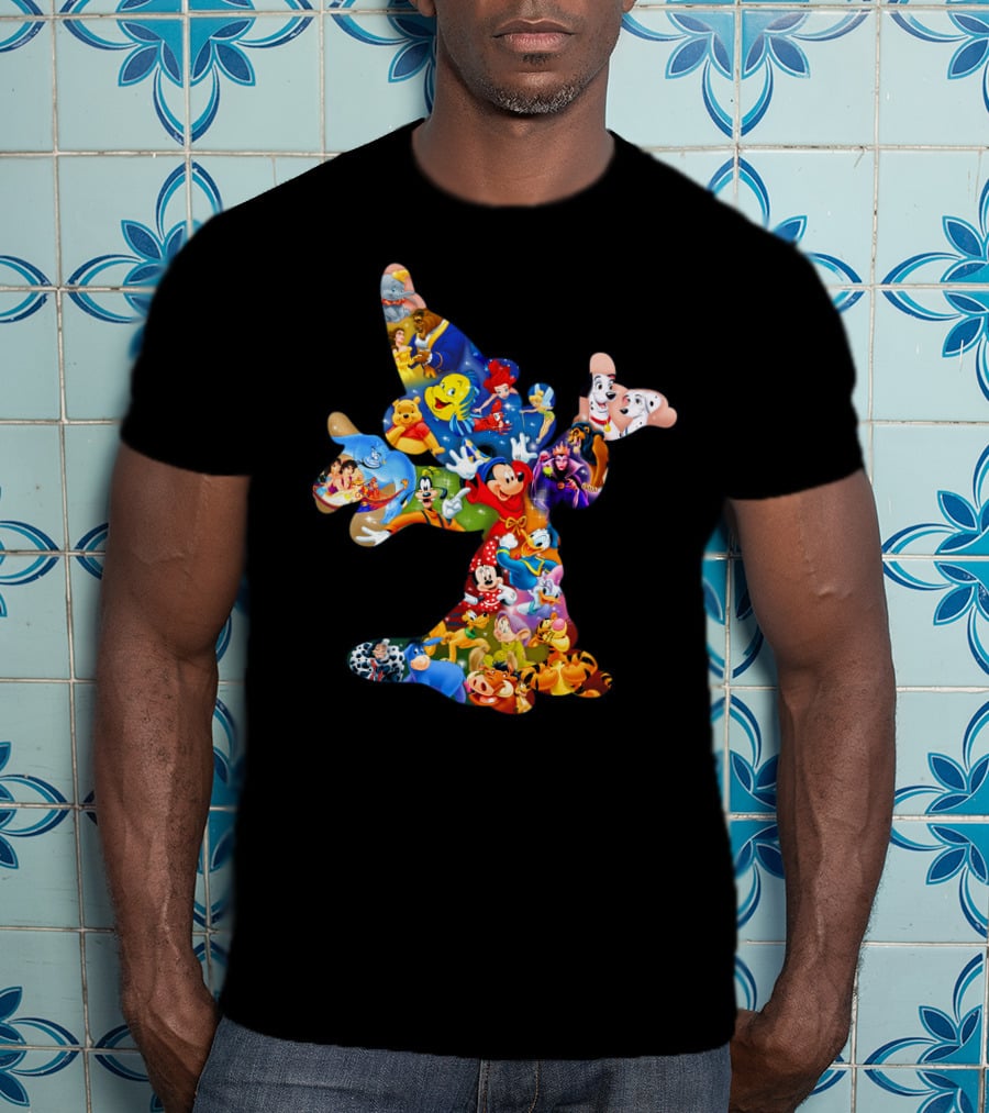 Mky Characters Disney Character Collage T-Shirt