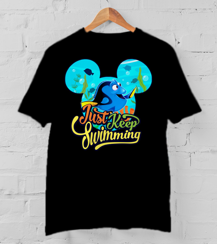Just Keep Swimming Mickey Mouse Ears Dory T-Shirt
