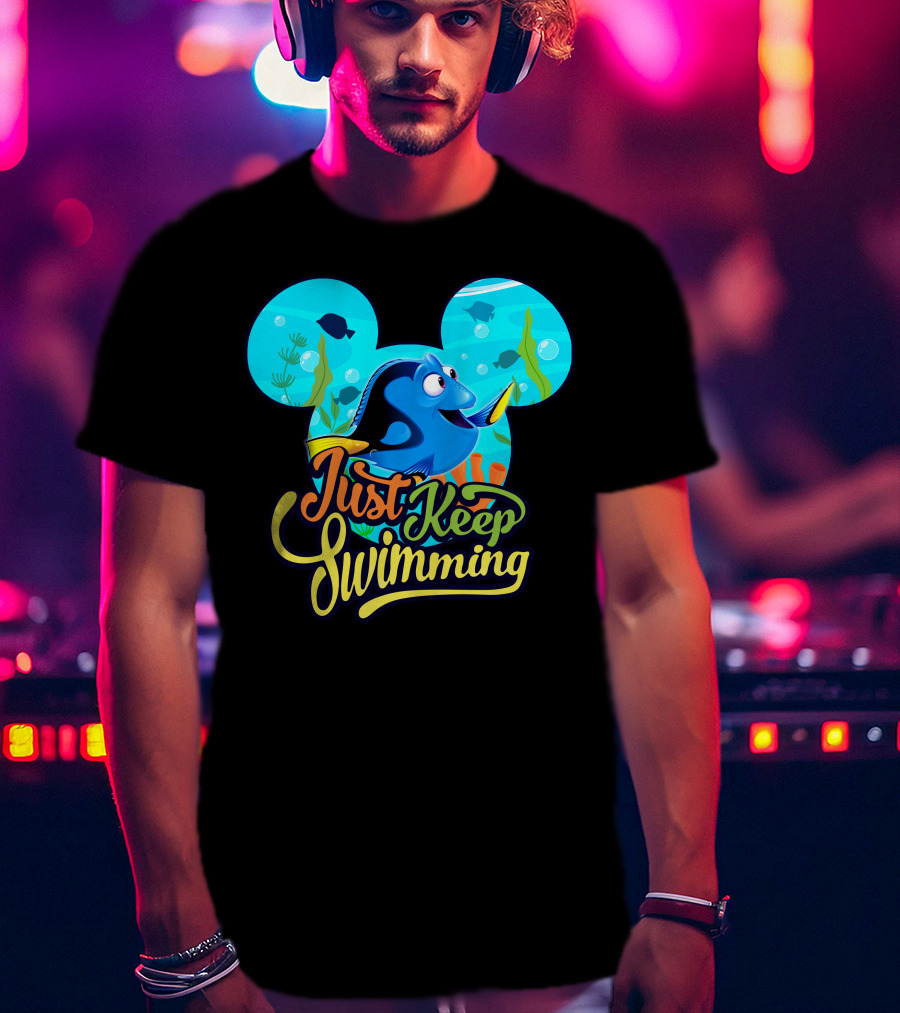 Just Keep Swimming Mickey Mouse Ears Dory T-Shirt