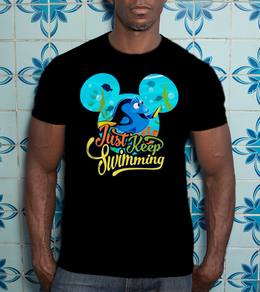 Just Keep Swimming Mickey Mouse Ears Dory T-Shirt