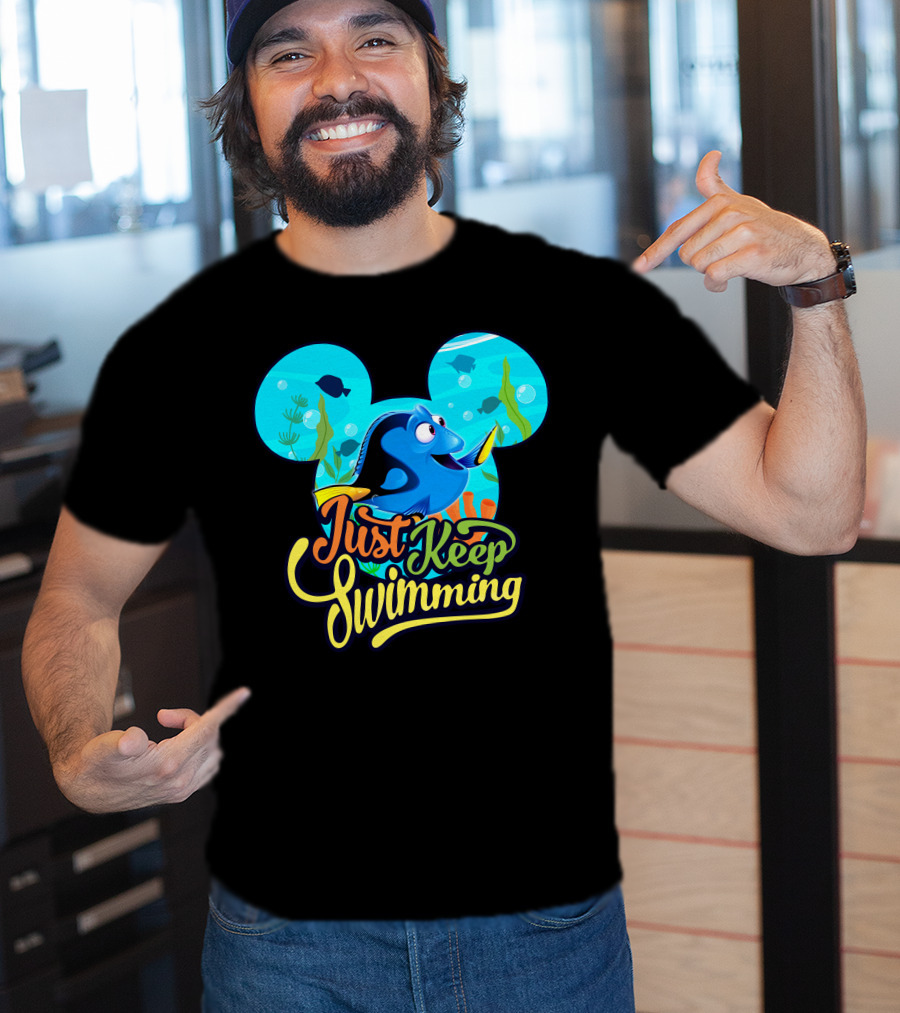 Just Keep Swimming Mickey Mouse Ears Dory T-Shirt
