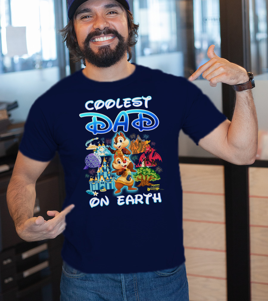 Coolest Dad On Earth Chipmunks Magical Park Adventure T-Shirt