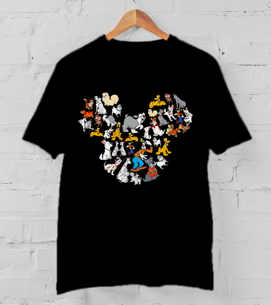 Disney Dogs Mickey Mouse Shape T-Shirt