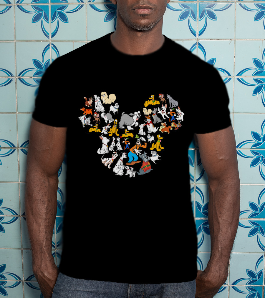 Disney Dogs Mickey Mouse Shape T-Shirt