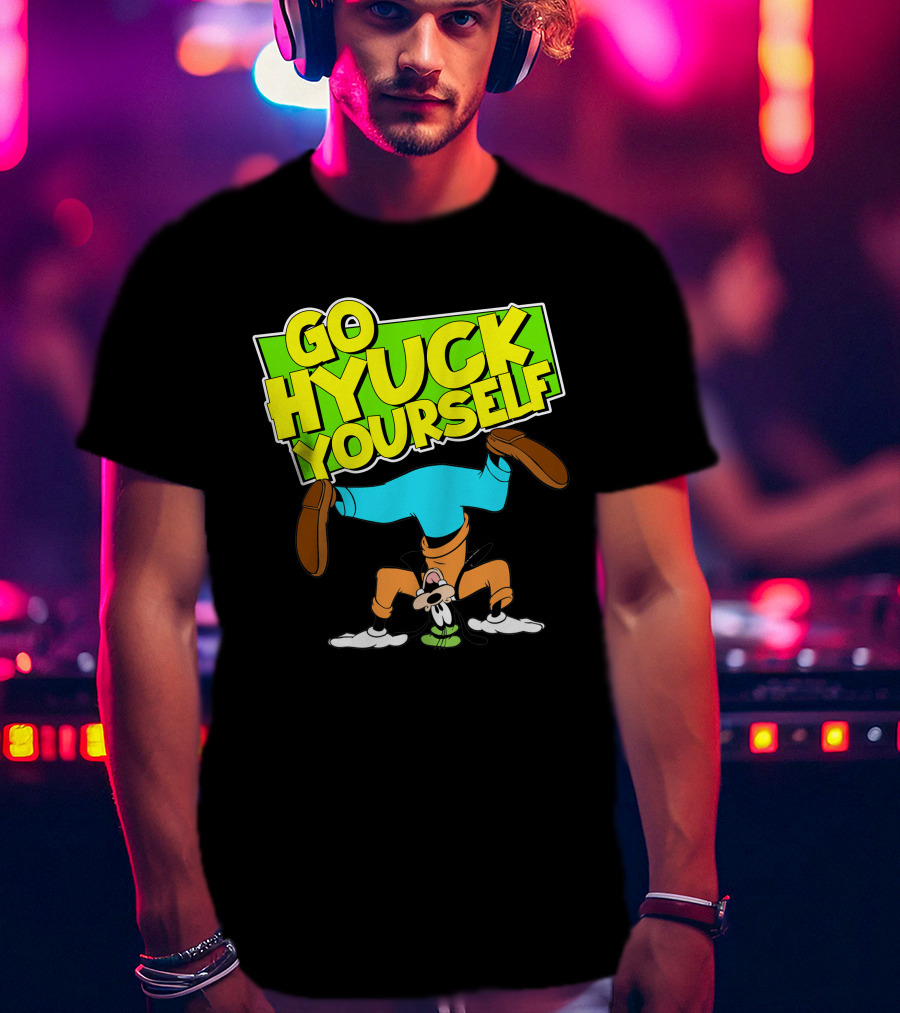Go Hyuk Yourself Goofy Headstand Cartoon T-Shirt