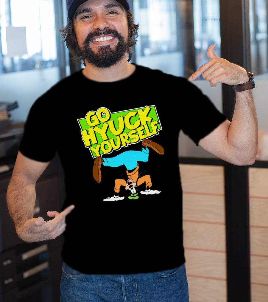 Go Hyuk Yourself Goofy Headstand Cartoon T-Shirt