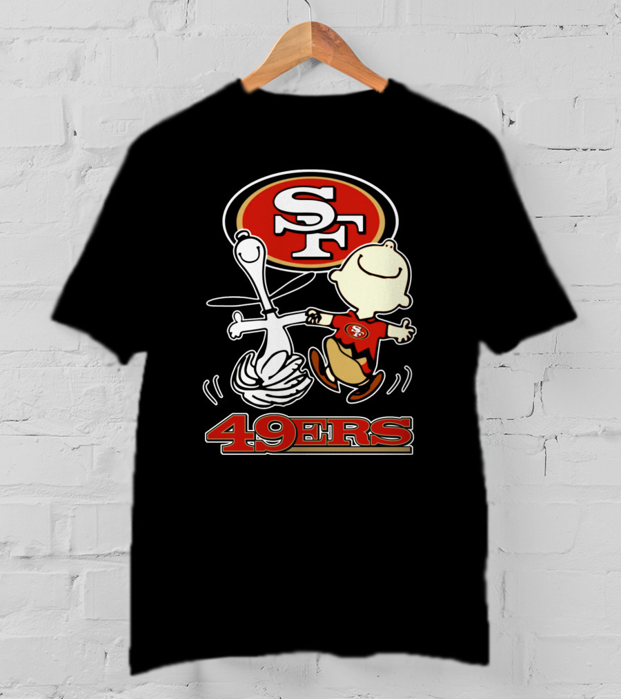 SF 49ers Snoopy And Charlie 49ers T-Shirt