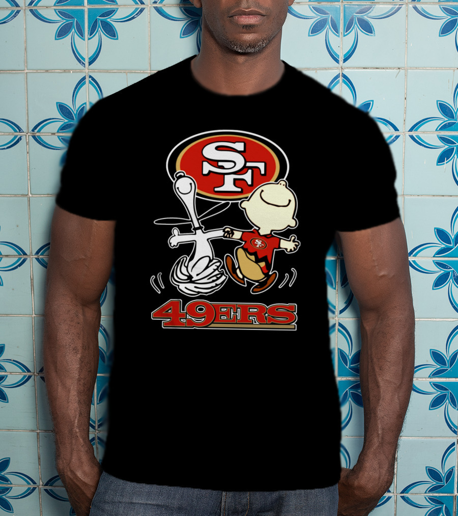 SF 49ers Snoopy And Charlie 49ers T-Shirt