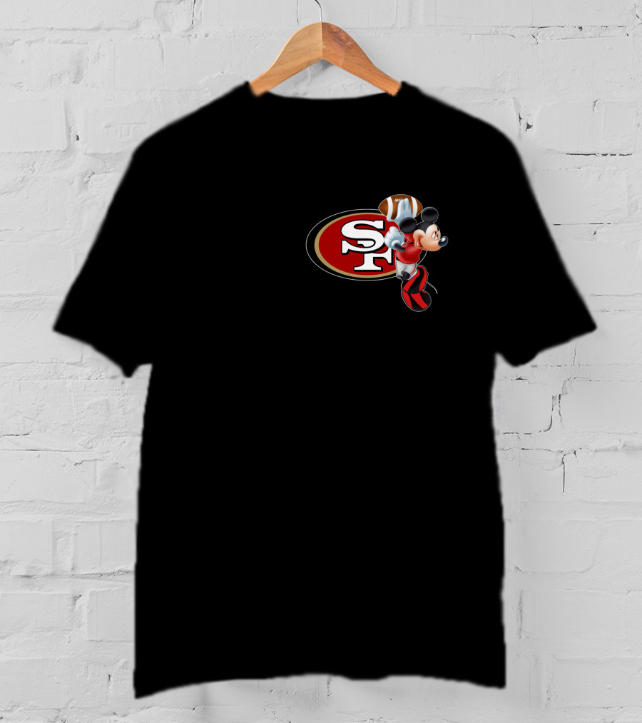 SF 49ers Mickey Mouse Football T-Shirt