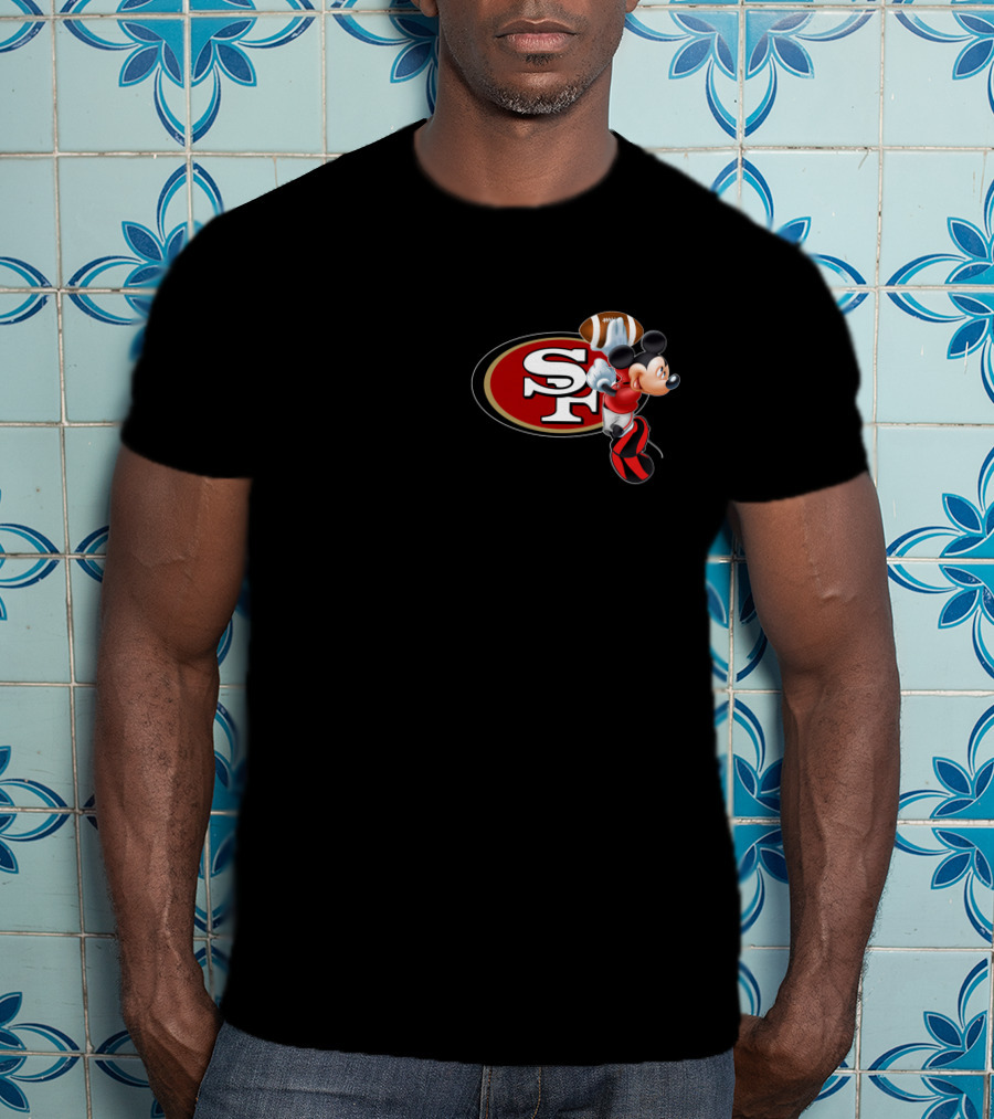 SF 49ers Mickey Mouse Football T-Shirt