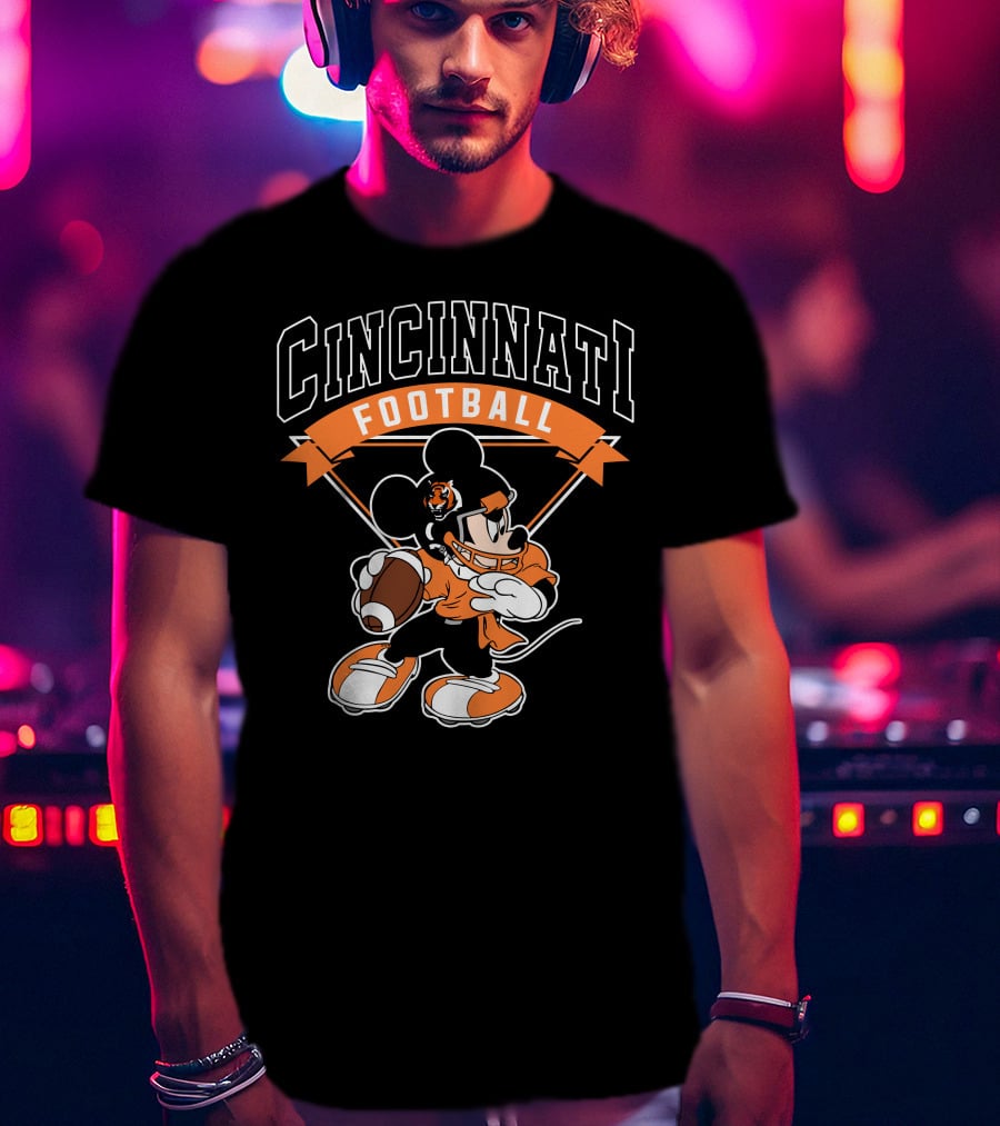 Cincinnati Football Mickey Bengals T-Shirt