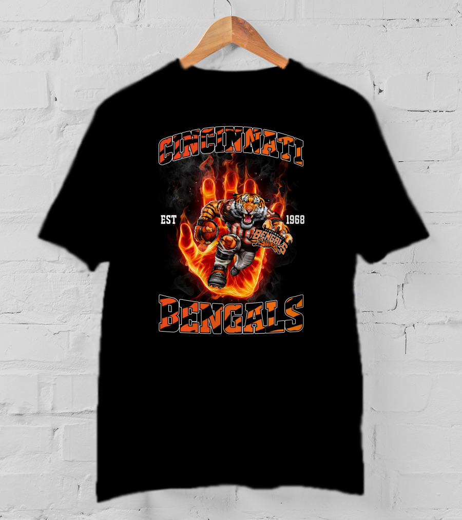 Cincinnati Bengals Tiger Football Est 1968 T-Shirt
