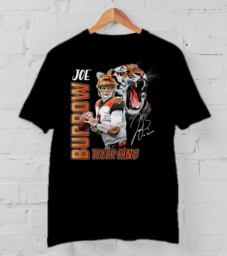 Joe Burrow Tiger King Cincinnati Bengals Football T-Shirt