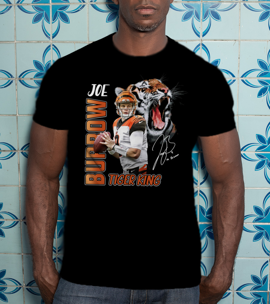 Joe Burrow Tiger King Cincinnati Bengals Football T-Shirt