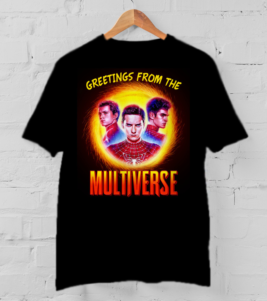 Greetings From The Multiverse Spider-man No Way Home Iconic Trio T-Shirt