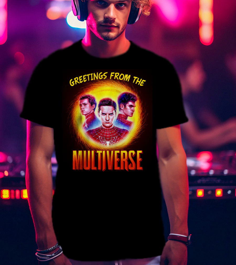 Greetings From The Multiverse Spider-man No Way Home Iconic Trio T-Shirt