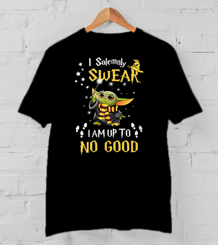 I Solemnly Swear I Am Up To No Good Baby Alien Wizardry Magic Wand Scarf T-Shirt