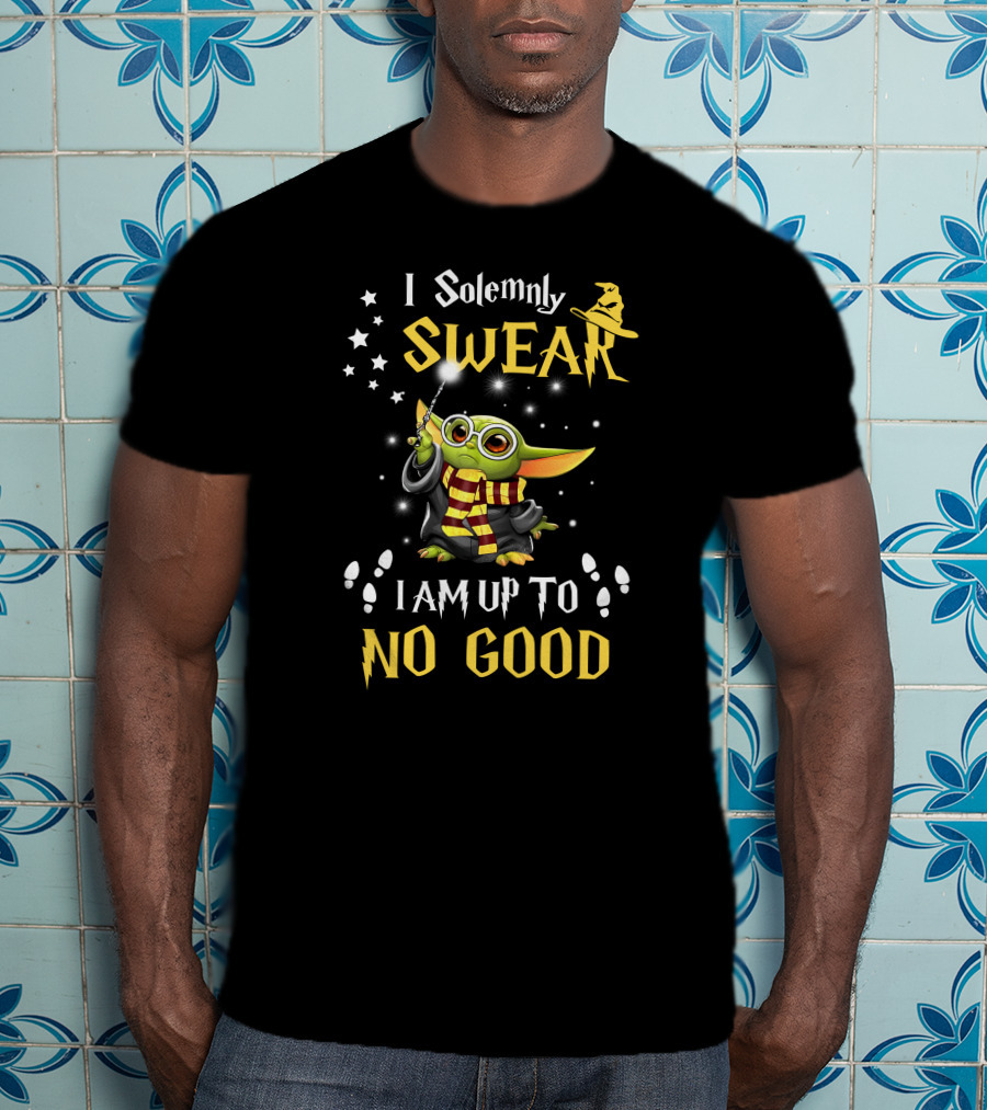 I Solemnly Swear I Am Up To No Good Baby Alien Wizardry Magic Wand Scarf T-Shirt