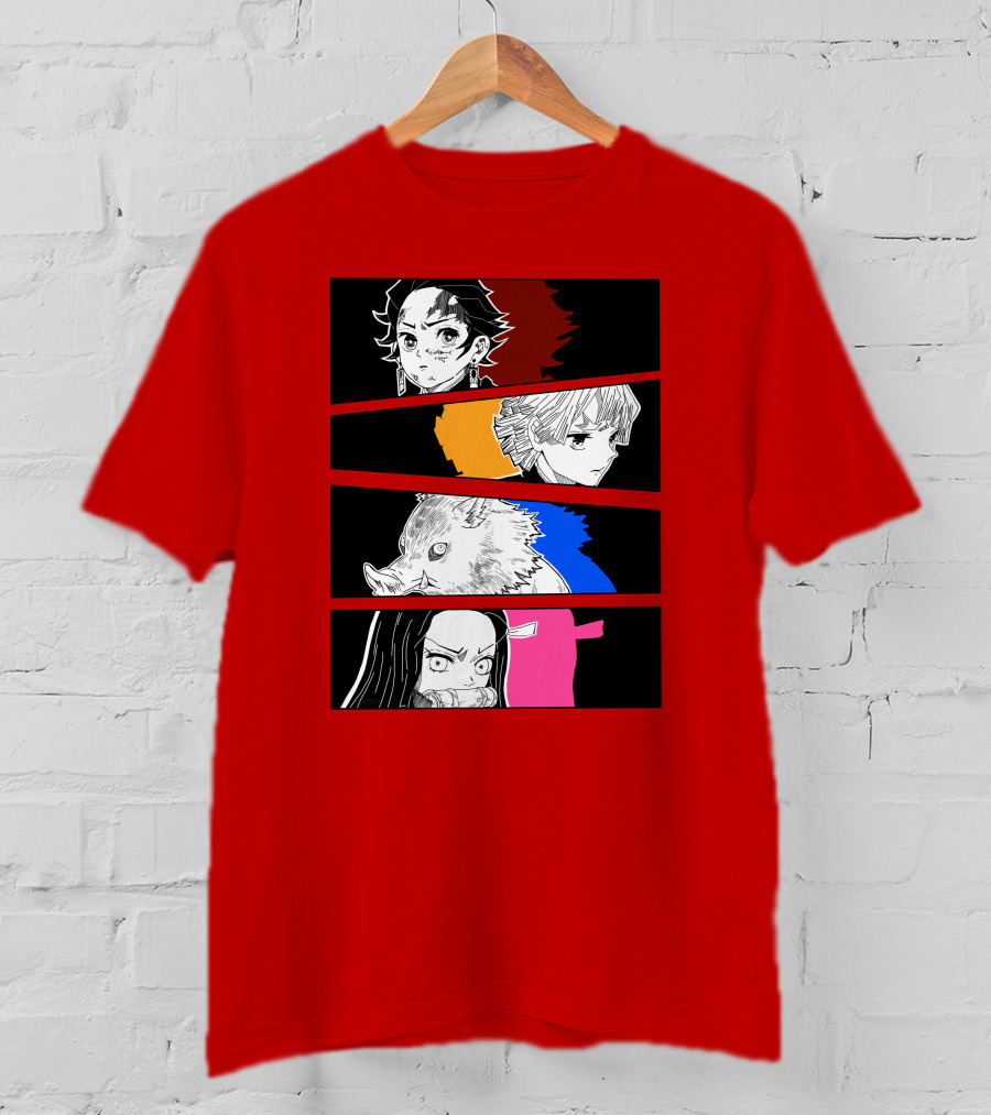 Demon Slayer Heroes Manga Style Characters T-Shirt