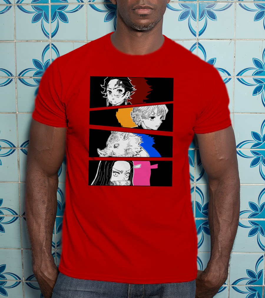Demon Slayer Heroes Manga Style Characters T-Shirt