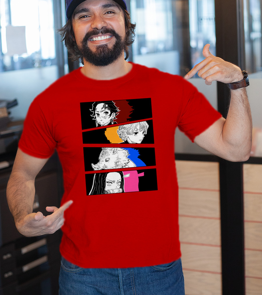 Demon Slayer Heroes Manga Style Characters T-Shirt