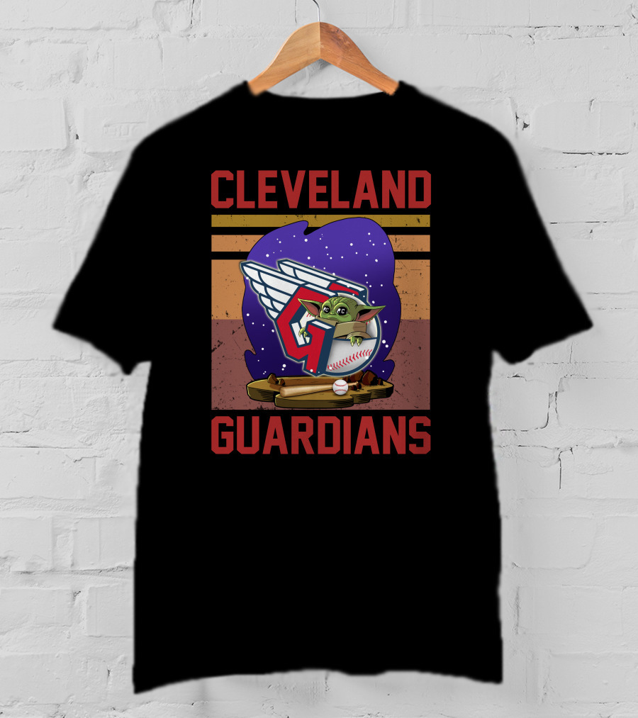 Cleveland Guardians Retro Yoda Baseball T-Shirt