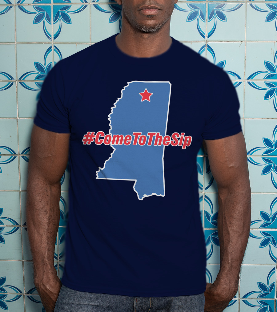 Lane Kiffin Come To The Sip #ComeToTheSip Mississippi Outline With Star T-Shirt