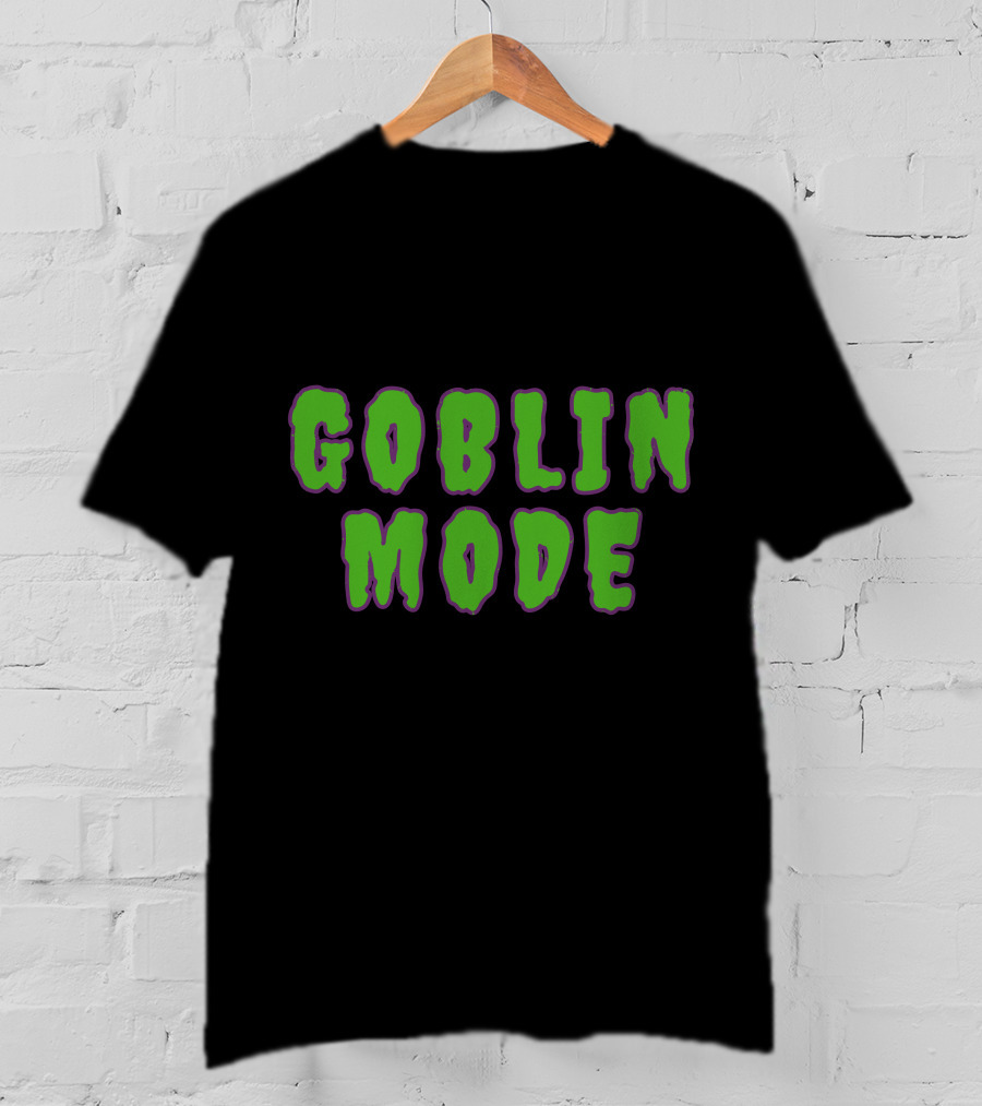 GOBLIN MODE Green Drip Text T-Shirt
