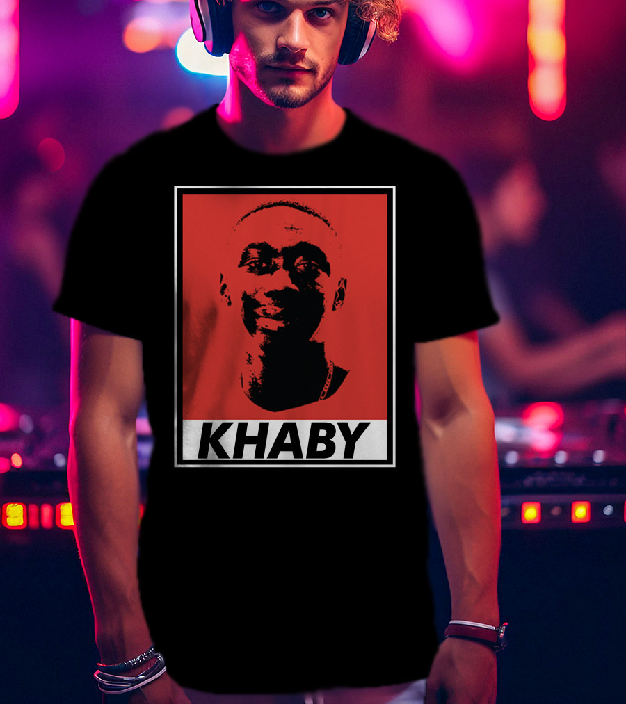 Khaby Lame Bold Graphic Red And Black T-Shirt