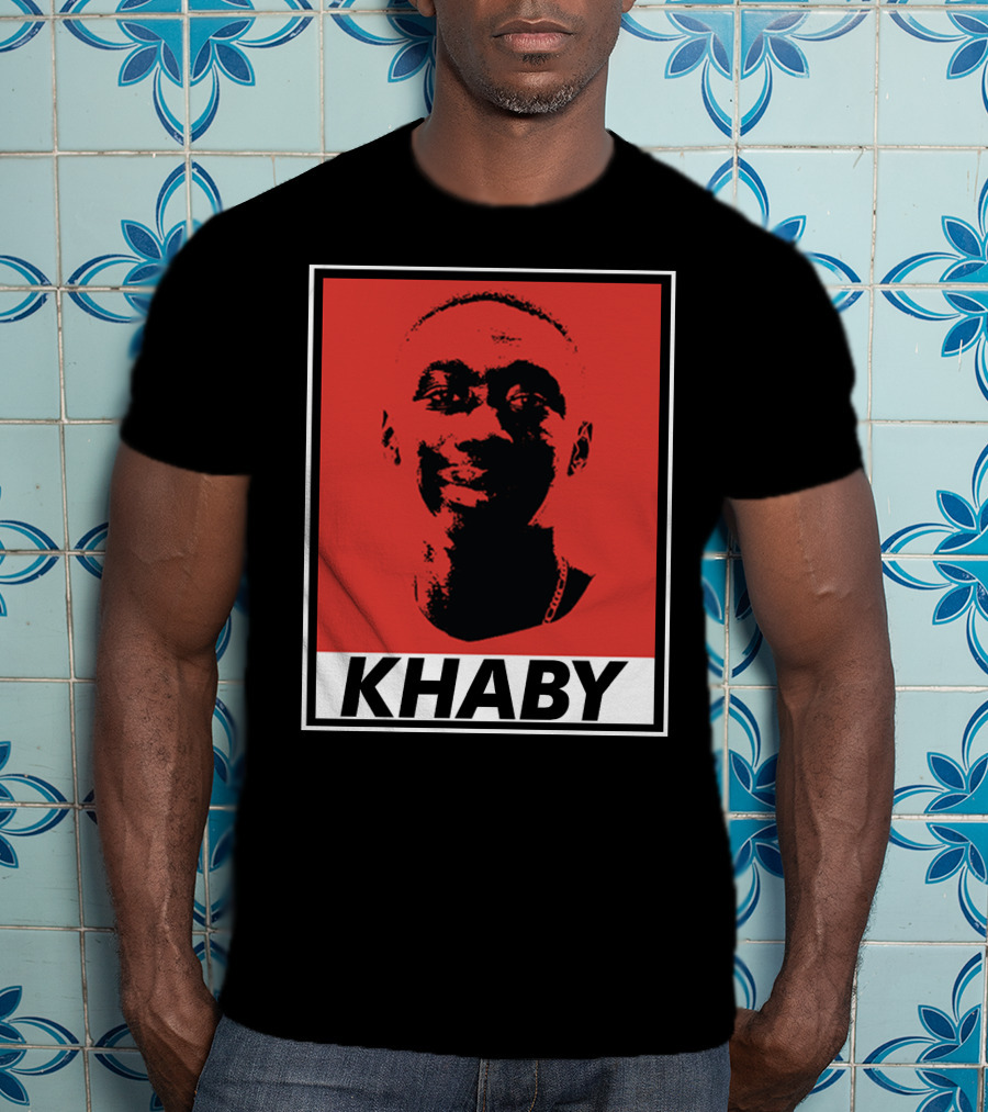 Khaby Lame Bold Graphic Red And Black T-Shirt