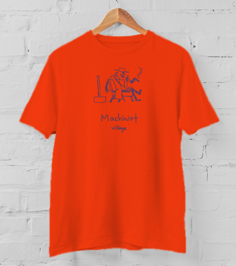 Machinist Village Smoking Figure With Hammer T-Shirt