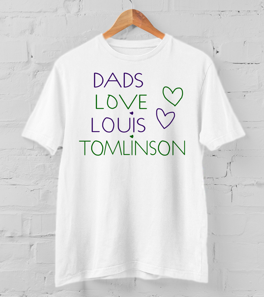 Dads Love Louis Tomlinson Hearts T-Shirt