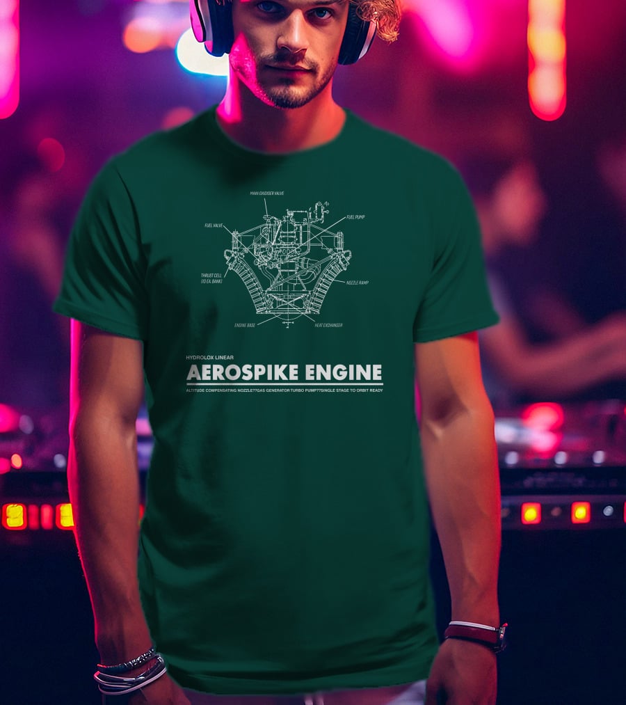 Hydrolox Linear Aerospike Engine Diagram Altitude Compensating Nozzle Turbo Pump T-Shirt