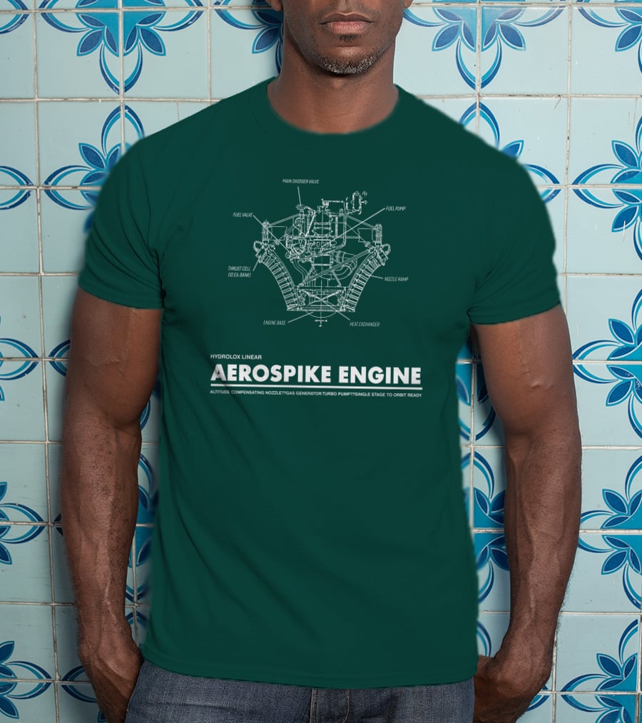 Hydrolox Linear Aerospike Engine Diagram Altitude Compensating Nozzle Turbo Pump T-Shirt