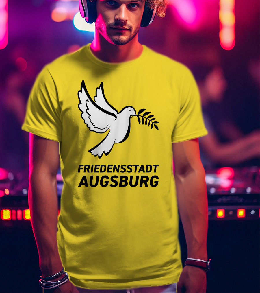 Friedensstadt Augsburg Peace Dove With Olive Branch T-Shirt