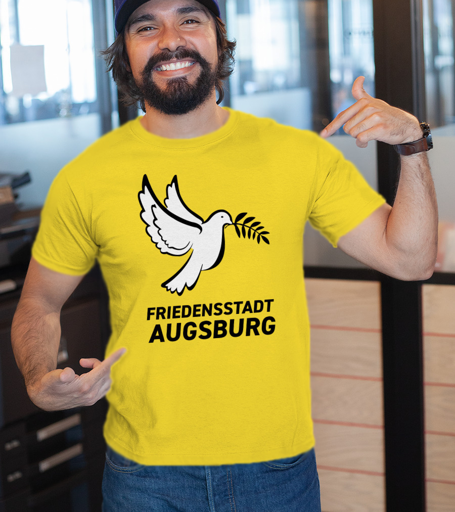 Friedensstadt Augsburg Peace Dove With Olive Branch T-Shirt