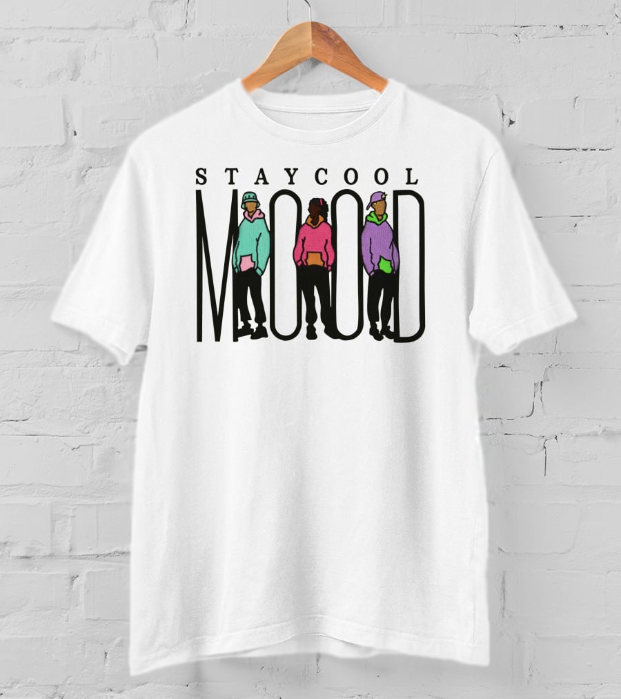 Stay Cool Mood Colorful Street Style Trio T-Shirt