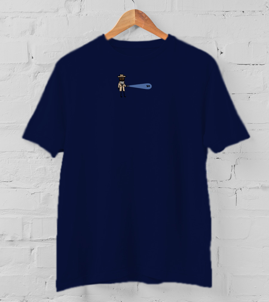 Spy Detective Figure With Flashlight Basketball Number 50 T-Shirt