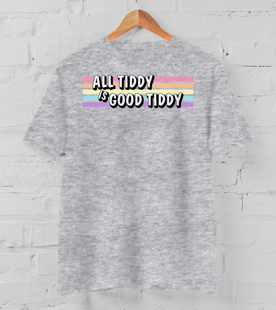 All Tiddy Is Good Tiddy Pastel Pride Stripes T-Shirt