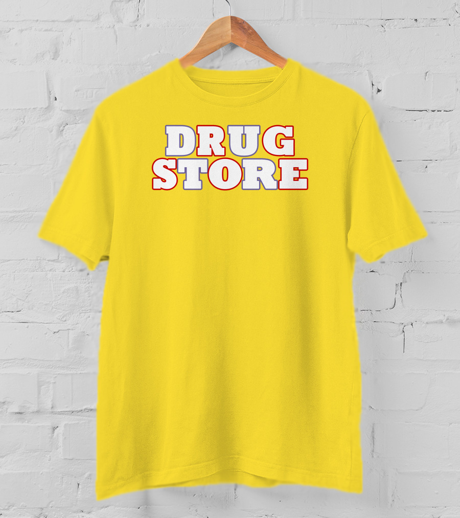 DRUG STORE Bold Retro Text T-Shirt