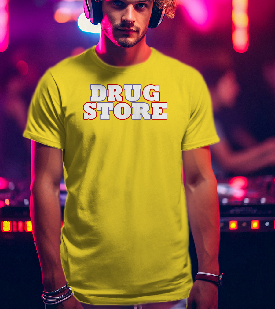 DRUG STORE Bold Retro Text T-Shirt