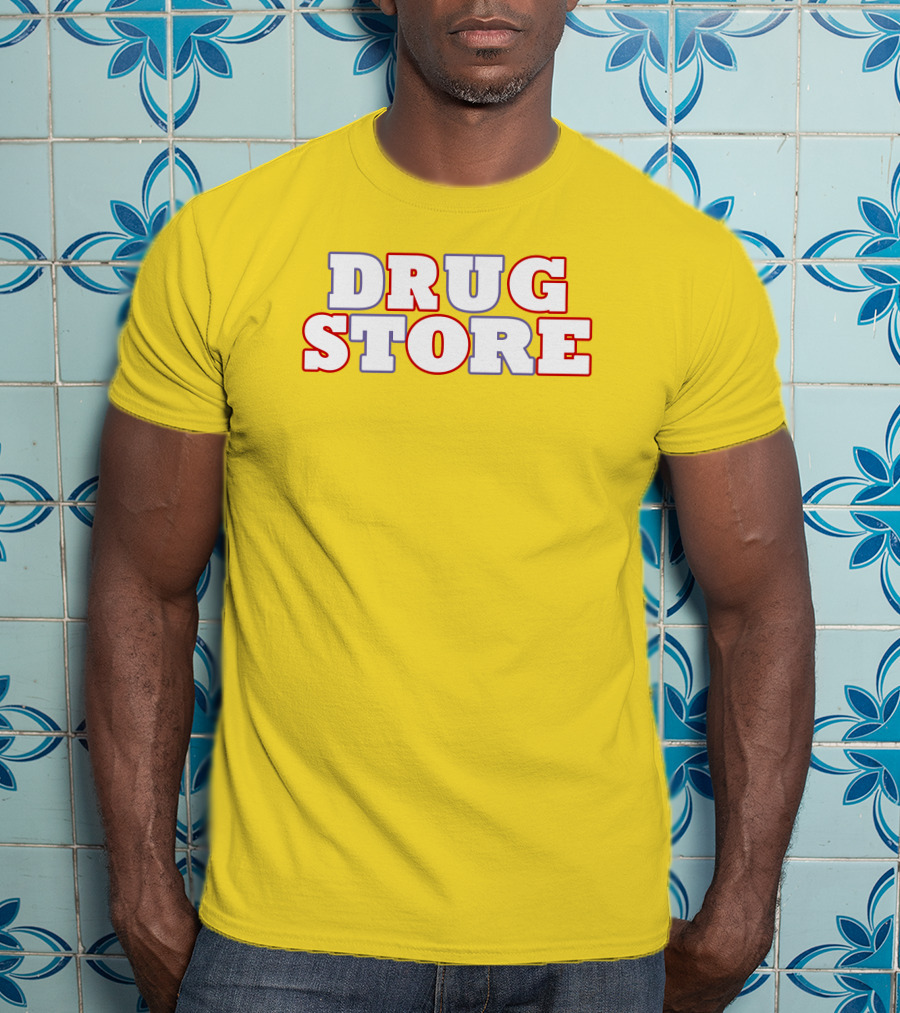 DRUG STORE Bold Retro Text T-Shirt