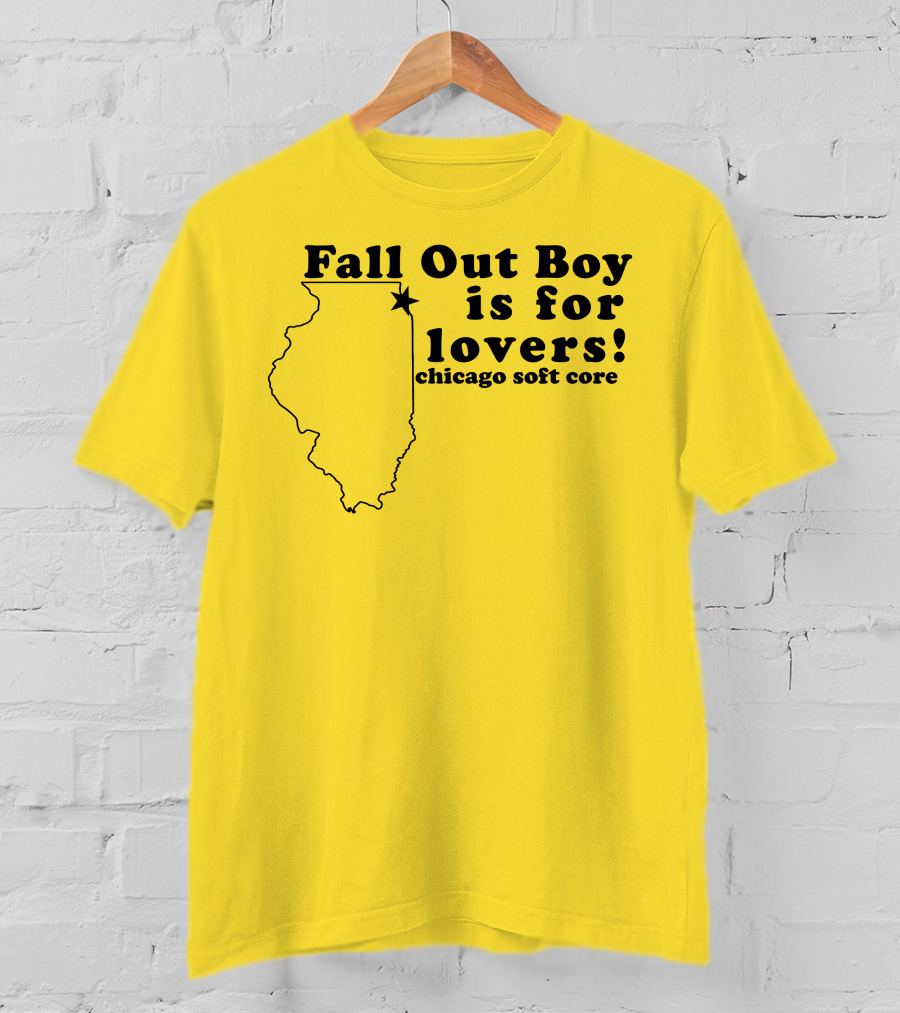 Fall Out Boy Is For Lovers Chicago Soft Core Illinois Map T-Shirt