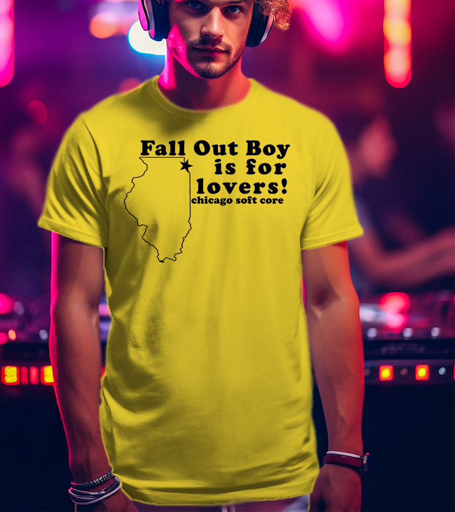 Fall Out Boy Is For Lovers Chicago Soft Core Illinois Map T-Shirt