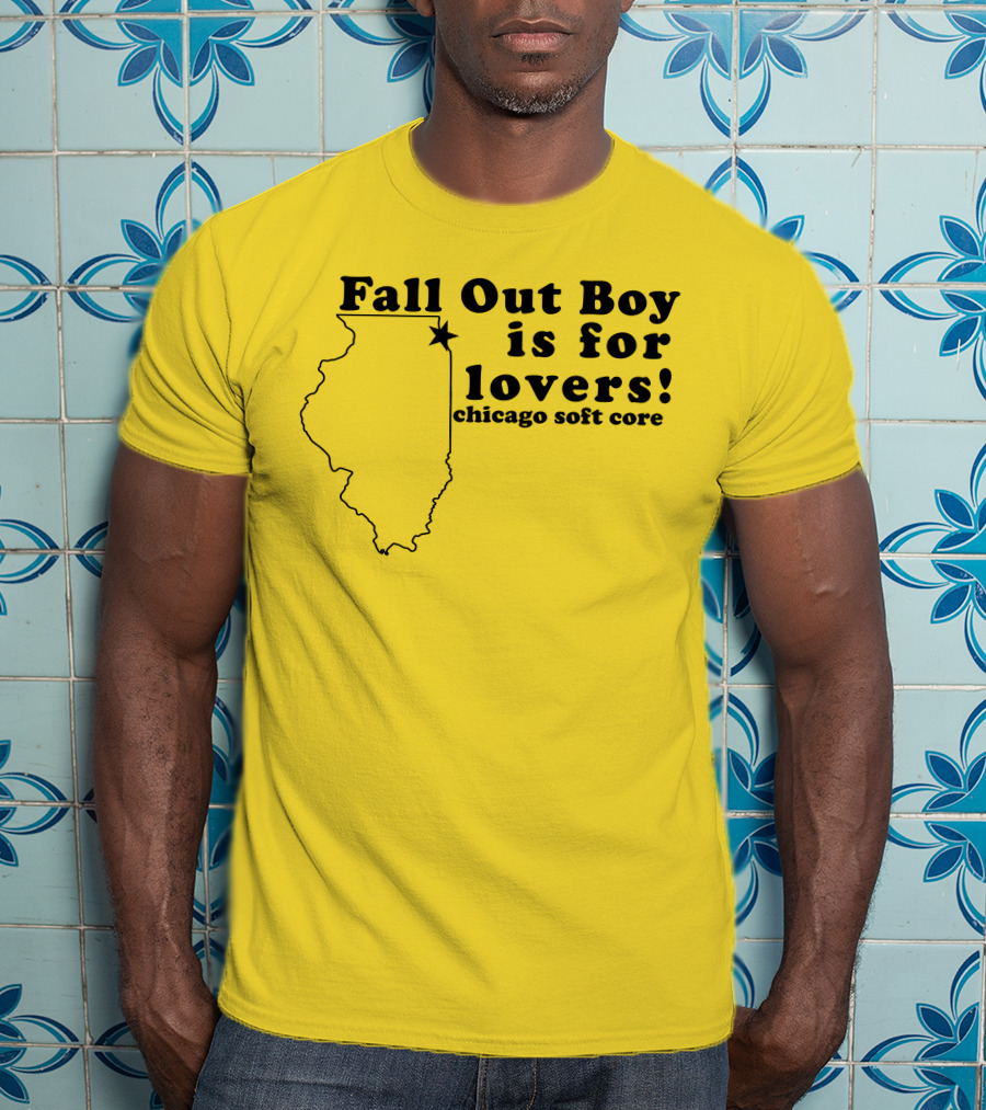 Fall Out Boy Is For Lovers Chicago Soft Core Illinois Map T-Shirt