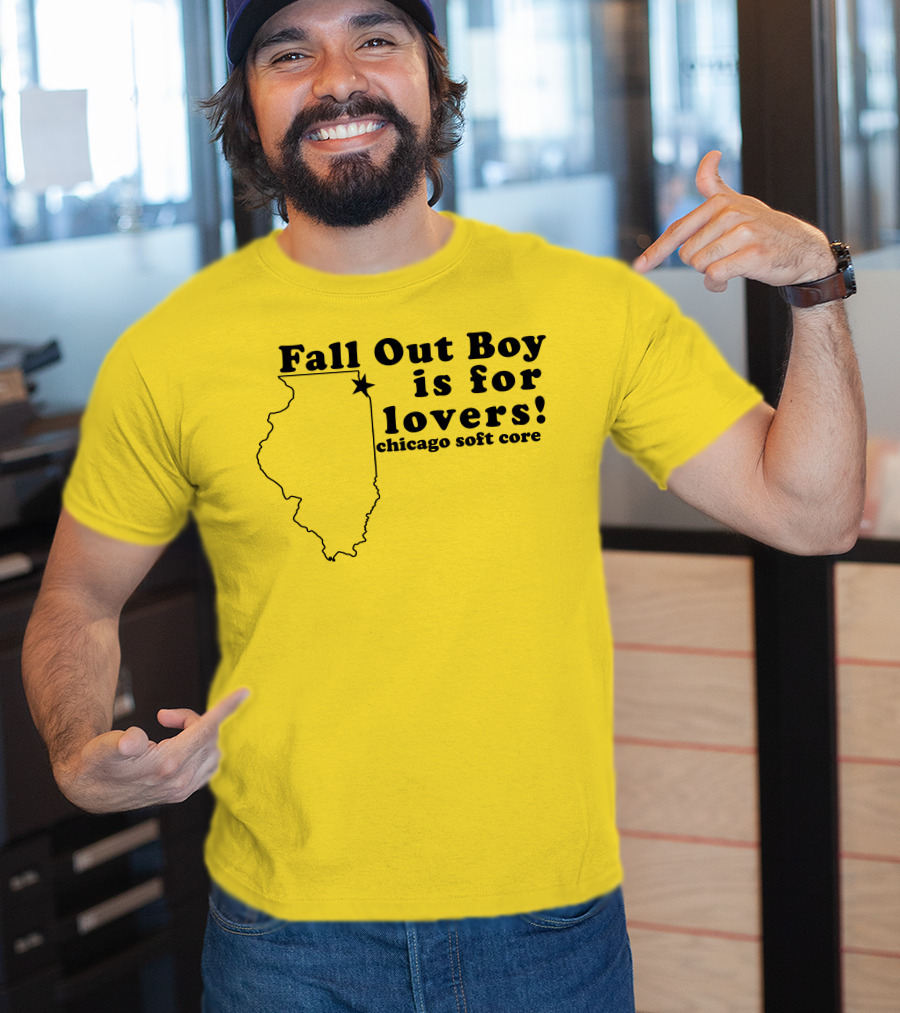 Fall Out Boy Is For Lovers Chicago Soft Core Illinois Map T-Shirt