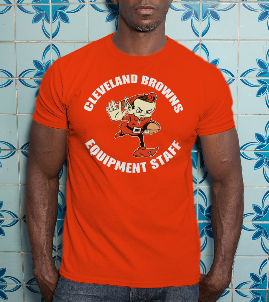 Cleveland Browns Equipment Staff Brownie Mascot T-Shirt