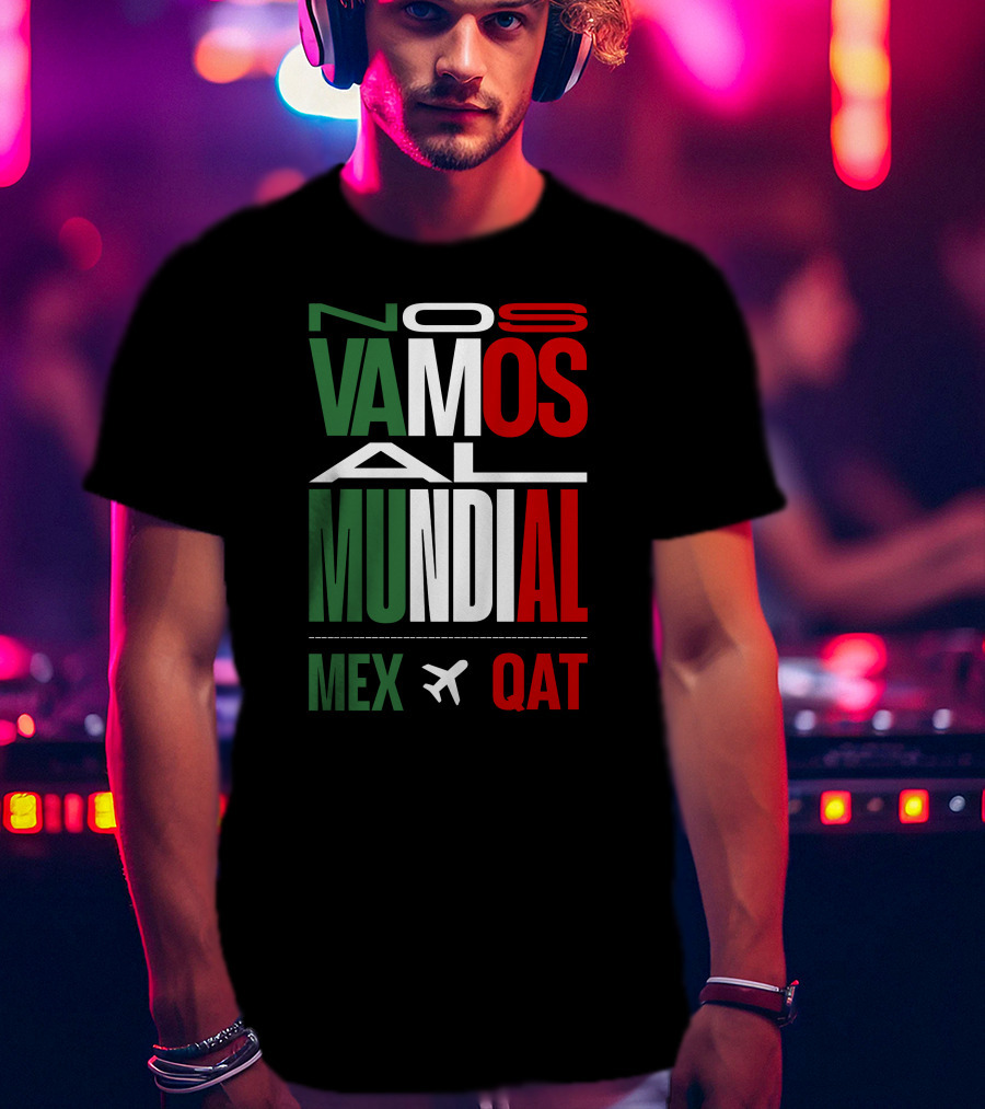Nos Vamos Al Mundial Mex Qat Airplane T-Shirt
